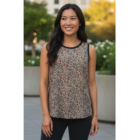 J. Crew Women's Floral Sleeveless Tank Blouse Size Small - Picture 5 of 7